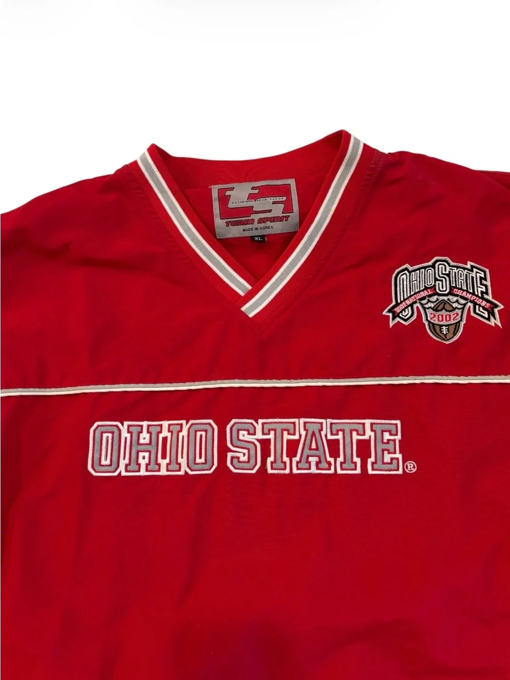Vtg Ohio State XL 2002 National Champions Pullover Mens Team Spirit Embroidered